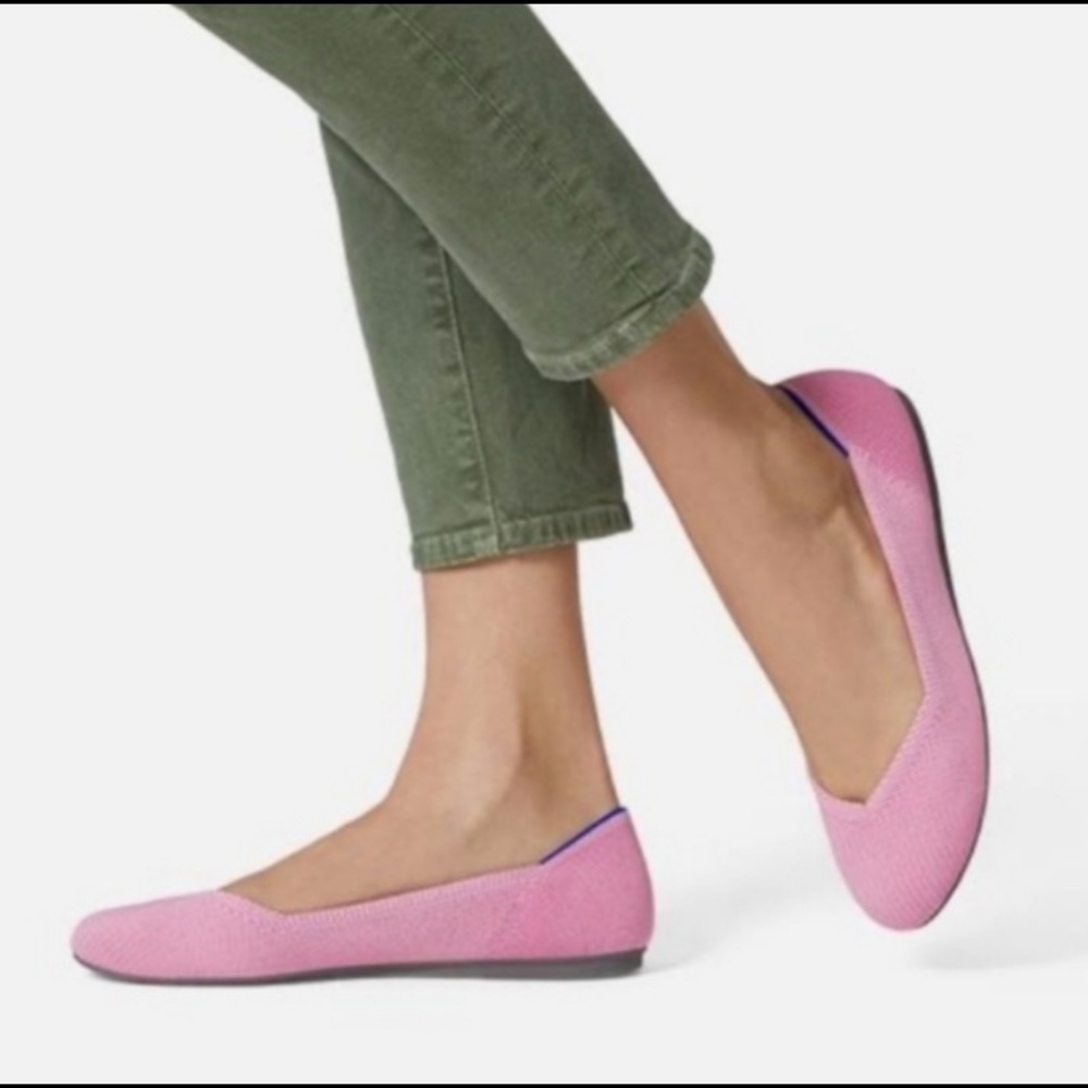 Rothy's Ballet Begonia Round Toe Women Flats Shoes Light Pink Retired Sz 8